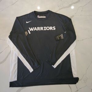 Nike Golden State Warriors Long Sleeve Shooting Shirt AV0901-080 (Grey/White)